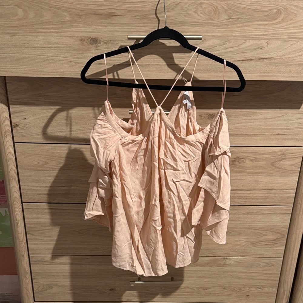 STATE Peach Ruffle Camisole